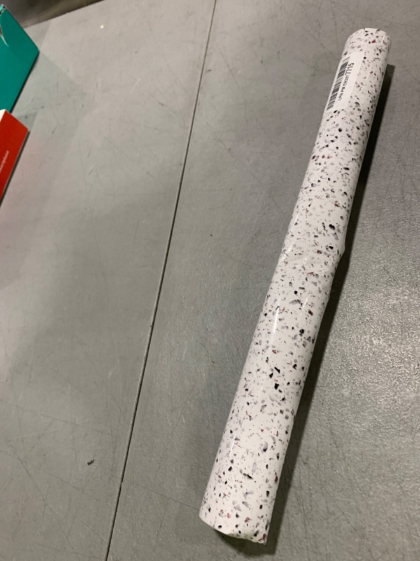 Photo 1 of MelunMer Glossy Marble Contact Paper for Countertops Peel and Stick Wallpaper for Kitchen Waterproof Granite White Marble Sticker Self Adhesive Removable Wallpaper 118”×15.7” Easy to Install & Clean