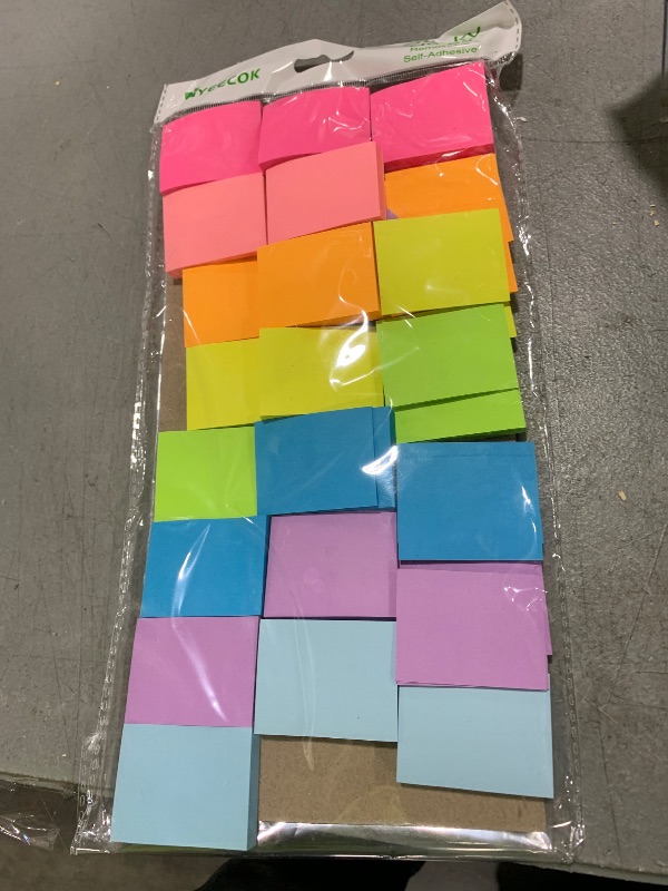 Photo 1 of (24 Pads) Sticky Notes 1.5x2 in, 8 Colors Post Self Sticky Notes Pad Its, Bright Post Stickies Colorful Sticky Notes for Office, Home, School, Meeting, 75 Sheets/pad