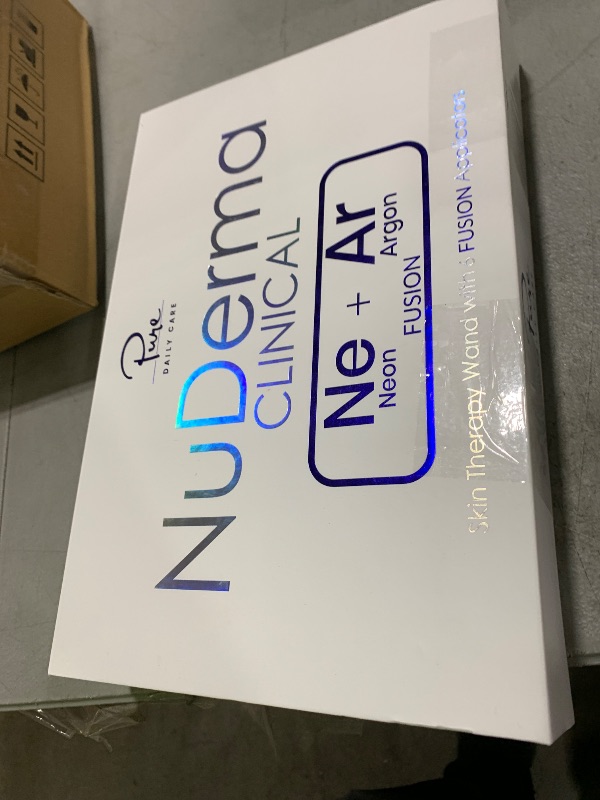 Photo 1 of NuDerma Clinical Skin Therapy Wand - Portable Skin Therapy Machine w 6 Fusion Neon + Argon Wands – Anti Aging - Clarifying - Skin Tightening & Radiance - Wrinkle Reducing