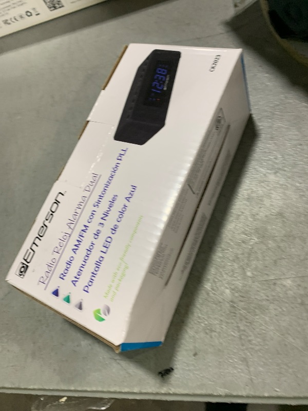 Photo 1 of Emerson CK2023AM/FM Dual Alarm Clock Radio with 0.6" Blue LED Display, 4-Level dimmer, and Wake to Radio/Buzzer Alarm, Black