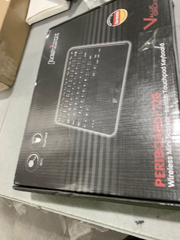 Photo 1 of Perixx PERIBOARD-725 Wireless Keyboard with Touchpad - Multi-Device Connection with 2.4G and Bluetooth - Silent Scissor Keys - 11.18x7.17x1.1 Inches Dimension - US English