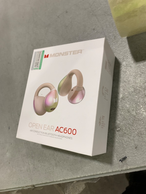 Photo 1 of Monster Open Ear AC600 Headphones,Bluetooth 5.4 Wireless Earbuds with HiFi Stereo,Clip-On Earbuds with ENC Clear Call,21H Playtime, Touch Control,IPX6 Waterproof Wireless Headphones for Exercise