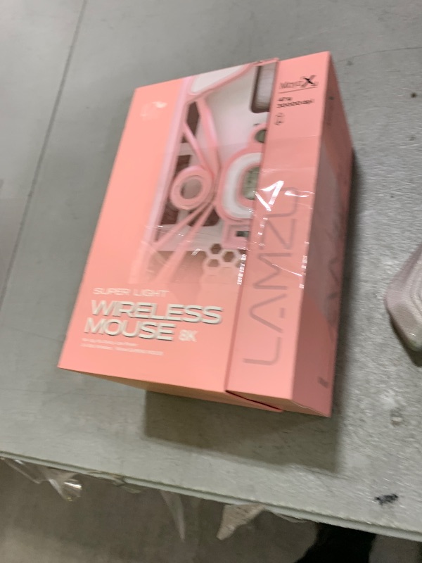 Photo 1 of Lamzu Maya X Wireless Gaming Mouse, Ultra Lightweight 47g, Optical Switch, Maximum 30000 DPI, Symmetrical, MCU Nordic 52840, Dust-Proof Encoder, PAW3950 Sensor(Larger Maya) (Pink)