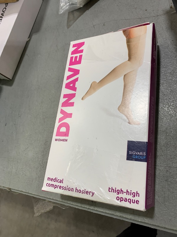 Photo 1 of SIGVARIS Women’s DYNAVEN Closed Toe Thigh-Highs w/Grip-Top 20-30mmHg - Black - Medium Long