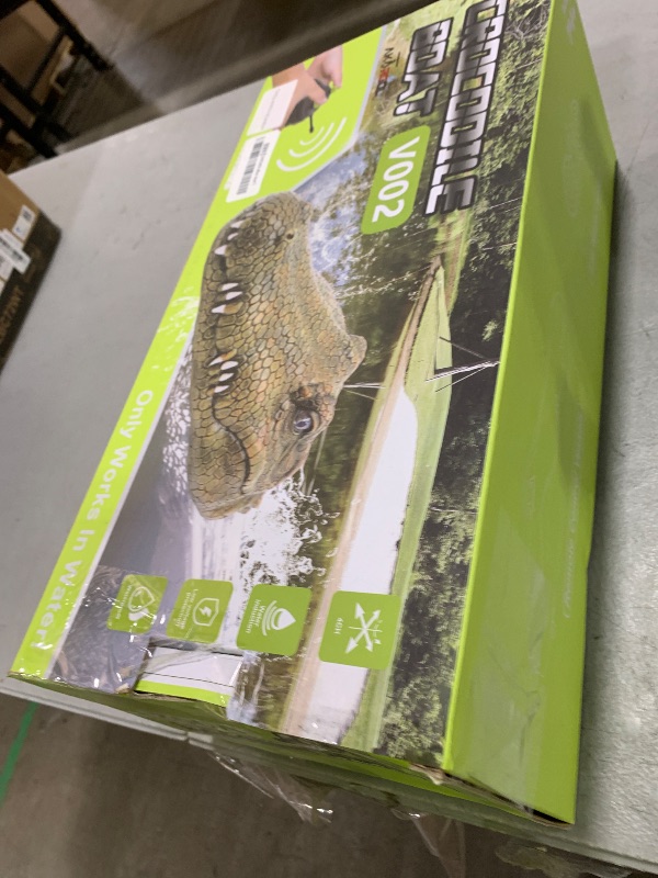 Photo 1 of Akargol 2.4 GHz Remote Control Alligator Head Boat RC Boats for Adults and Kids - Large Resin Decoy and Floating Crocodile Head Toy Rechargeable Battery Prank Toys Remote Controlled Boat Lake & Pool
