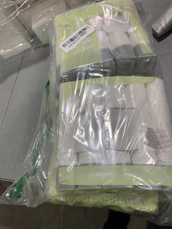 Photo 1 of 4 Gallon Small Trash Bags 450 Counts Extra Strong Drawstring Bathroom Trash Bags Small Garbage Bags Clear Trash Bag for Bathroom Bedroom Office Kitchen Trash Can