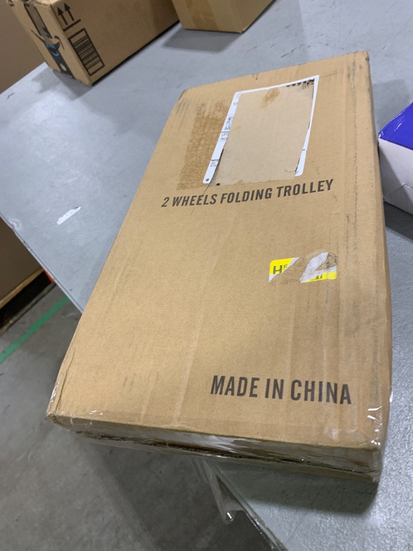Photo 1 of Folding Hand Truck Aluminum Trolley,Small Dolly, Foldable Hand Cart Collapsible 2 Wheel Luggage Trolley Dolly Expandable Large Chassis Foldable into Backpack