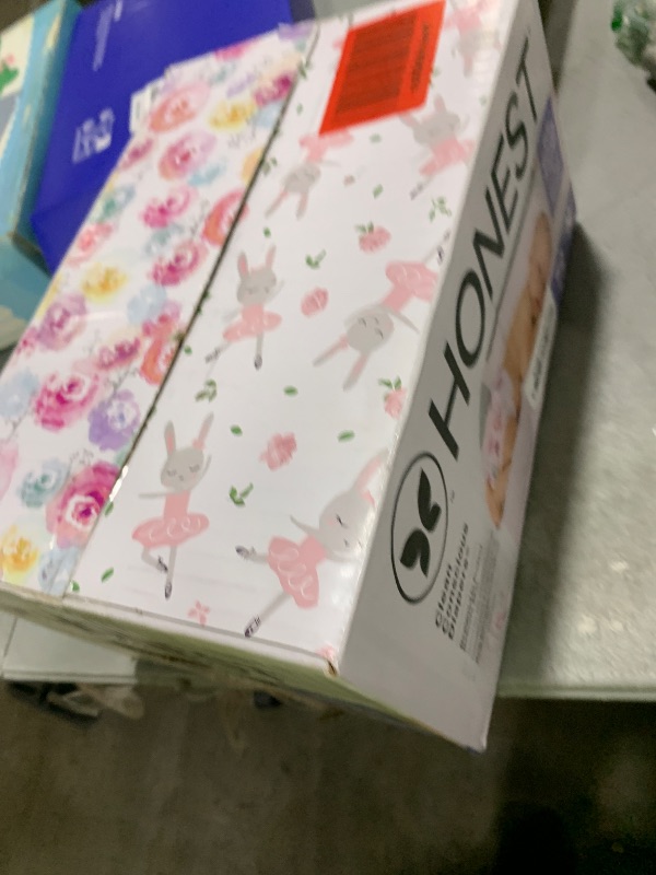 Photo 1 of The Honest Company Clean Conscious Diapers for Delicate Skin | Up to 100% Leakproof | Hypoallergenic, Fragrance Free | Girl Prints | Club Box, Size Newborn, 72 Count (Prints May Vary)