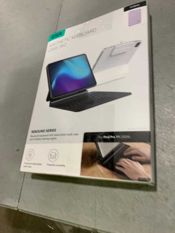 Photo 1 of ESR iPad Pro 11 Inch Case with Keyboard (M4, 2024), iPad Pro 11(5th Gen) Keyboard Case with Easy-Set Magnetic Stand, Portrait/Landscape Modes, Removable Protective Case, Rebound 360 Series, Purple