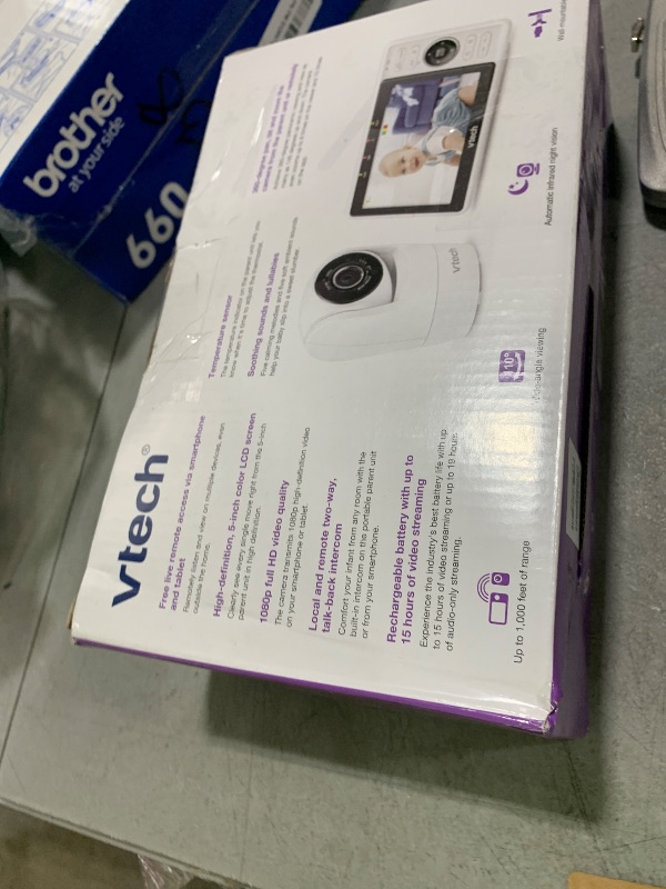 Photo 1 of VTech Upgraded Smart WiFi Baby Monitor, 1080p FHD Camera and 5" HD IPS Display, Free App with Motion Video, Sound/Motion Detection and Notifications, Fully Remote Pan-Tilt-Zoom: VM901