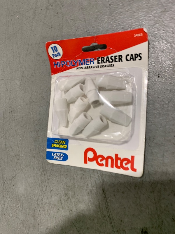 Photo 1 of Pentel Hi-Polymer White Cap Erasers, Pack of 10 (ZEH02BP10)