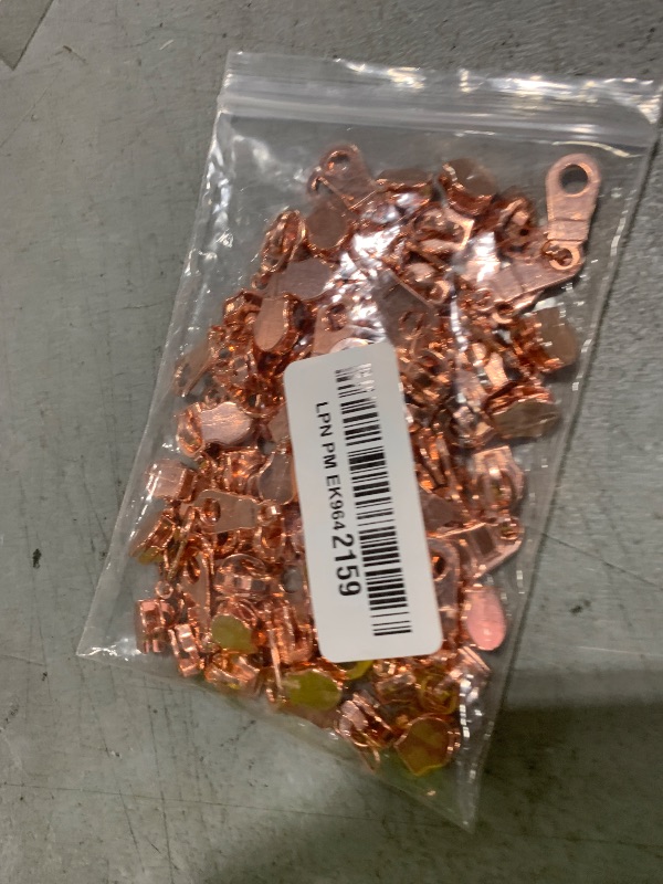 Photo 1 of MebuZip 50PCS Rose Gold Pulls for #5 Nylon Coil Zippers Rose Gold Zipper Sliders for Luggages Purses Bags