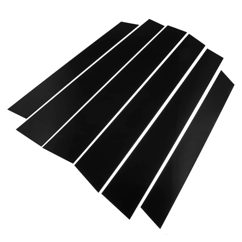 Photo 1 of X AUTOHAUX 1 Set Glossy Black Car Door Window Pillar Posts Cover Trim Exterior Anti-Scratch Stickers for Honda CRV 2007-2011