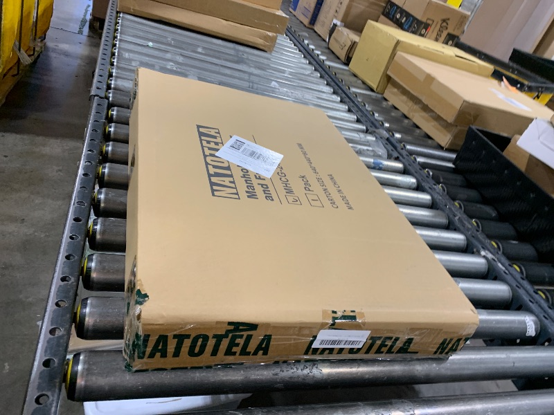 Photo 1 of Natotela 24x16in Rectangular Fiberglass Replacement Manhole Cover-Only Lid,Corrosion Resistance FRP Sewer Cover with Handles for Yard,Pavement,Heavy Duty Septic Tank Lid,Non-slip Sewage Basin Covers
