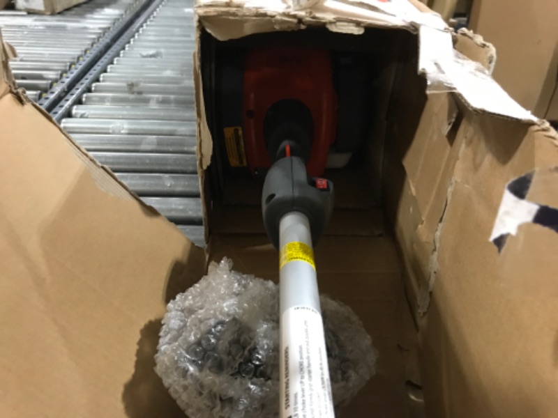 Photo 1 of Husqvarna 122C Gas String Trimmer, 22-cc 2-Cycle, 17-inch Curved Shaft Gas String Trimmer with Tap N' Go Trimmer Head, 966712701