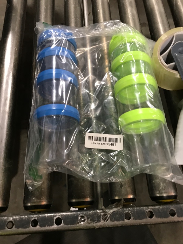Photo 1 of SELEWARE Portable Stackable Food Storage Containers for Snacks Formula Powder and Drinks Twist Lock System Airtight Leak-proof BPA and Phthalate Free Blue and Green