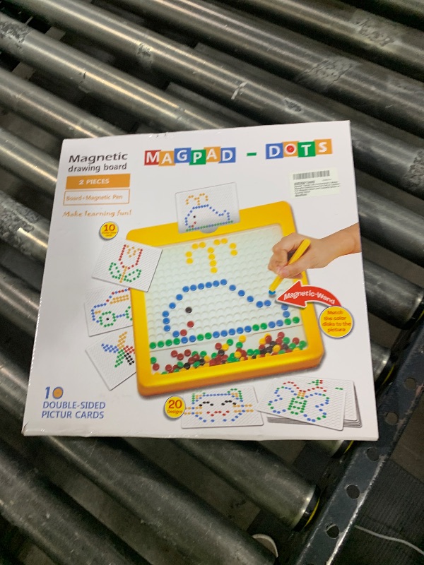 Photo 1 of Large Magnetic Drawing Board for Toddlers,Magnetic Dot Board with Magnetic Pen and Beads, Baby Drawing Board for Kids,Magnetic Dot Art, Travel Toys for 3 4 5 6 Year Old Boys Girls (12.2"x12.2")