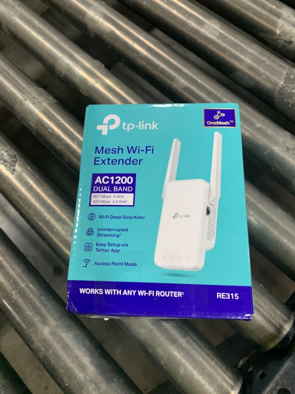 Photo 1 of TP-Link AC1200 WiFi Extender, 2025 Wirecutter Best WiFi Extender, 1.2Gbps Home Signal Booster, Dual Band 5GHz/2.4GHz, Up to 1600 Sq.ft and 32 Devices, EasyMesh Compatible, One Ethernet Port (RE315)