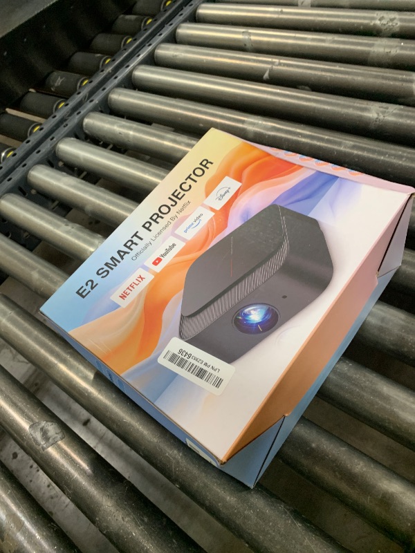 Photo 1 of [2025 Netflix-Licensed | 386+ Built-in Apps] DBPOWER E2 Smart Projector with WiFi and Bluetooth, Mini Projector 4K Support with Netflix, Youtube, Disney+, Hulu, Max, Crunchyroll w Portable Case