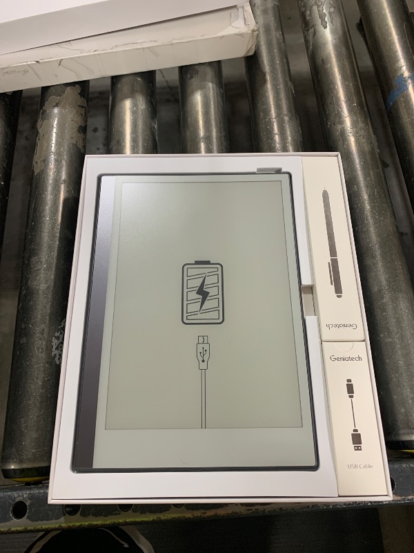 Photo 1 of Android E-Ink ePaper Tablet, Paperwhite eBook Reader Digital Notebook for Note Taking, Drawing Paper White Graphics Notepad with Stylus and Case, Cloud Sync and Screen Casting - Model Mini 9.7" Silver