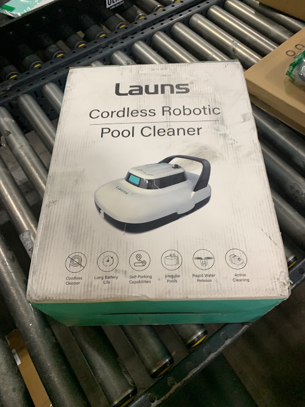 Photo 1 of (2025 Upgrade) Launs S1 Cordless Robotic Pool Cleaner, Dual Motors & Suction Ports Automatic Pool Vacuum Robot Lasts up to 90 Min, Self-Parking Ideal for Above Ground Pools (New)