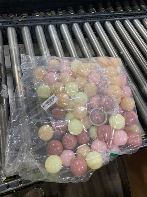 Photo 1 of Realhaha Ball Pit Balls 100 Play Balls Plastic Balls for Baby Girls Toddlers Kids Play Tent Pool Playhouse Playpen Party Decoration, Pink Yellow