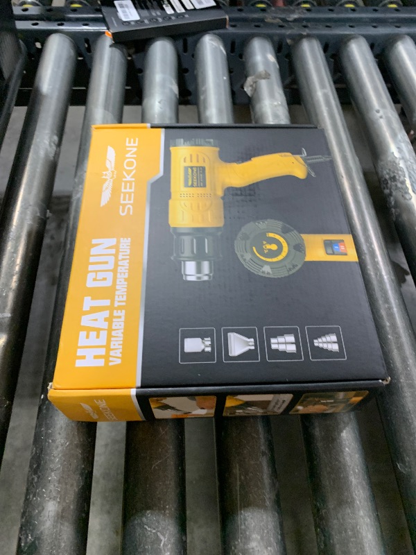 Photo 1 of SEEKONE Heat Gun 1800W 122?-1202??50?- 650??Fast Heating Heavy Duty Hot Air Gun Kit Variable Temperature Control Overheat Protection with 4 Nozzles for Crafts, Shrinking PVC, Stripping Paint(5.2FT)