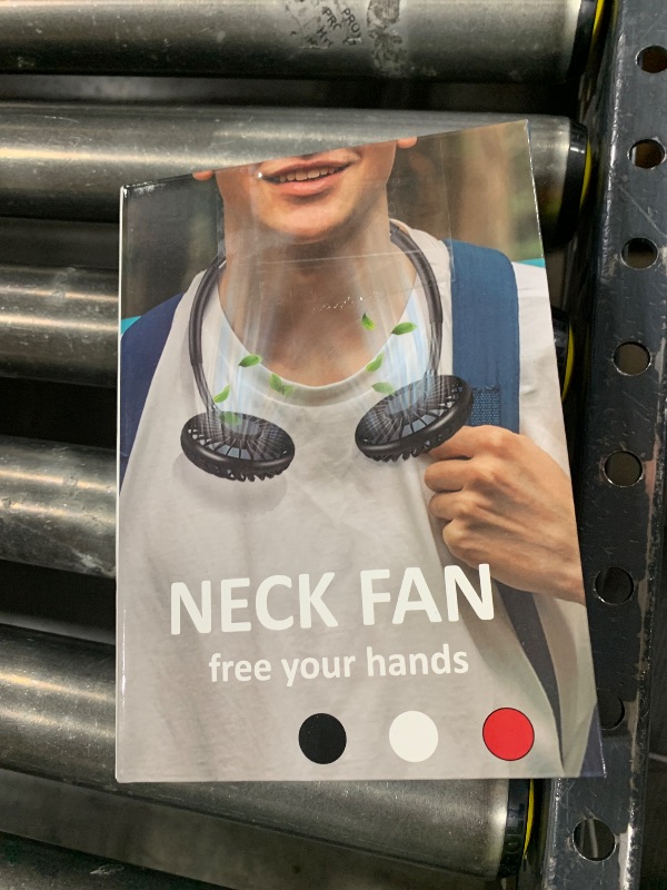 Photo 1 of Neck Fan - 2600mAh Battery Operated Hands Free Fan, Portable Hang Around Neck Fans for Fishing, Camping, Hiking, Working, USB Powered, Over 12 Hours Cooling