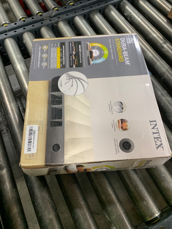 Photo 1 of Intex 64103E Dura-Beam Standard Single-High Air Mattress: Fiber-Tech - Queen Size - 10in Bed Height - 600lb Weight Capacity - Pump Sold Separately