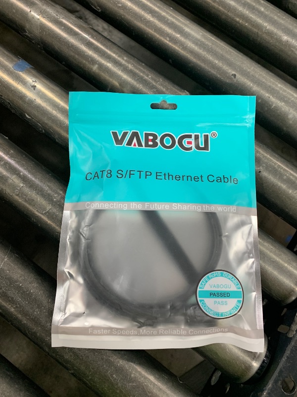 Photo 1 of Vabogu Cat 8 Ethernet Cable, 3ft Heavy Duty High Speed Internet Network Cable, 26AWG, 2000Mhz 40Gbps with Gold Plated RJ45 Connectors, Shielded for Indoor & Outdoor Use