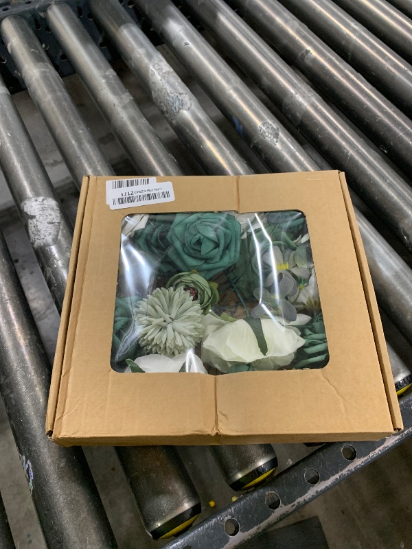 Photo 1 of Floweroyal Artificial Flowers Combo Green Flowers Mix Silk Flowers Dahlia Roses with Stems for DIY Wedding Bridal Bouquets, Baby Shower, Floral Arrangement, Table Centerpieces, Home Decorations.