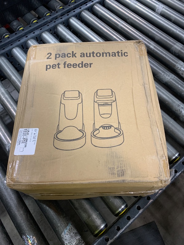 Photo 1 of Automatic Cat Feeder and Water Dispenser with Stainless Steel Bowl Dog Gravity Food Feeder and Waterer for Small Medium Pets Puppy Kitten 1 Gallon x 2
