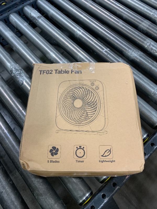 Photo 1 of Cmyfato Portable Table fan, Window Fan,Small Box Fan with 3 Powerful Speed & 4 Timer Setting, 270° Pivoting Quiet Square DC Fan for Home Office Bedroom Bathroom Kitchen