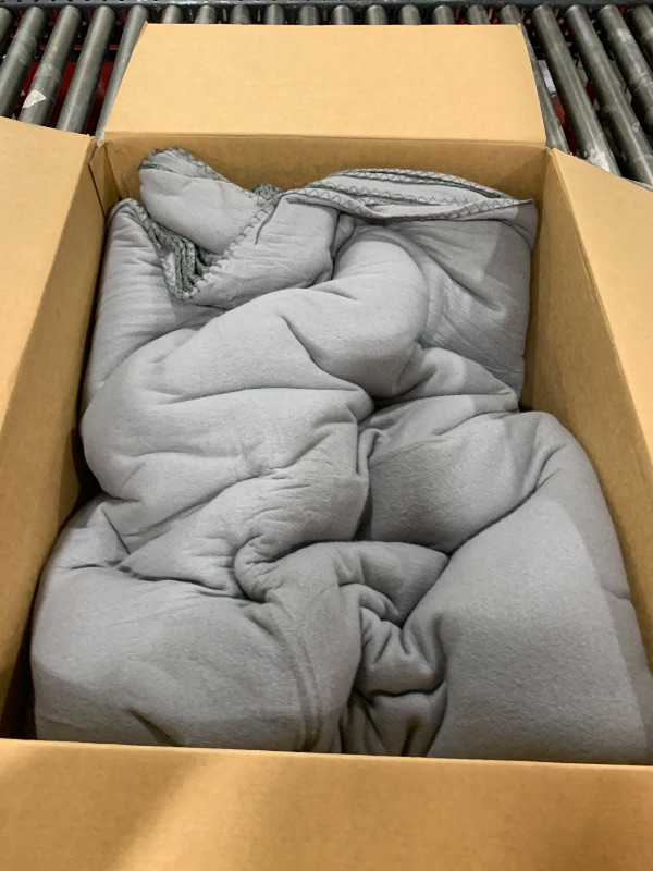 Photo 1 of CULVE 24 Pack Fleece Throw Blanket 50x60 - Soft Warm Lightweight Blankets in Bulk for Wedding, Gifts Pet Home Bed Sofa Couch Office Travel(Gray)