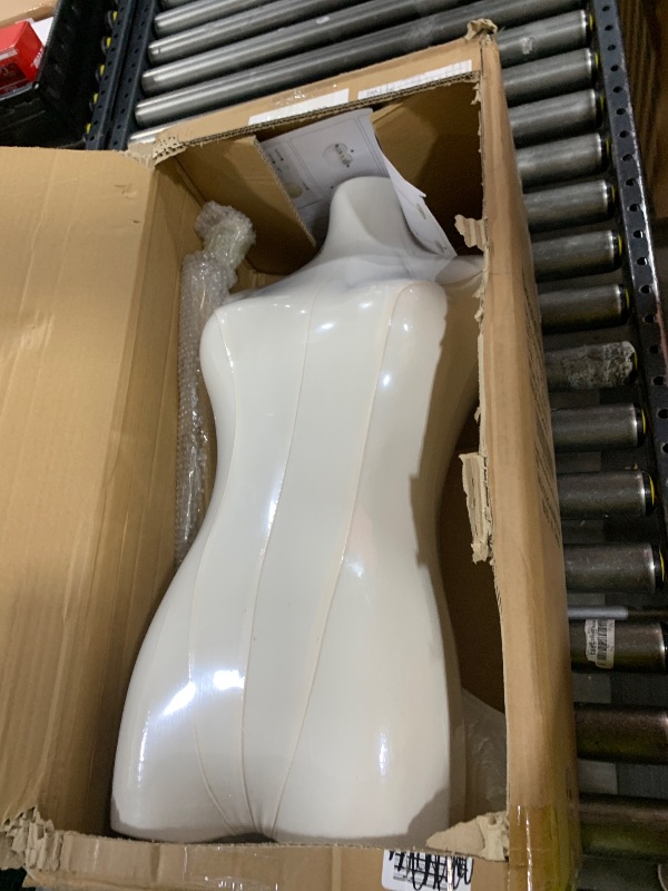 Photo 1 of DamyTroso Female Mannequin Torso, Dress Form for Sewing 55-71Inch Height Adjustable Women Model, Mannequin Body High Stability Gold Metal Stand for Clothing Dress Jewelry Display