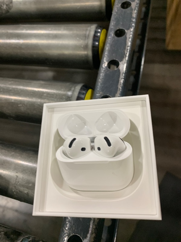 Photo 1 of Apple AirPods 4 Wireless Earbuds, Bluetooth Headphones, with Active Noise Cancellation, Adaptive Audio, Transparency Mode, Personalized Spatial Audio, USB-C Charging Case, Wireless Charging, H2 Chip