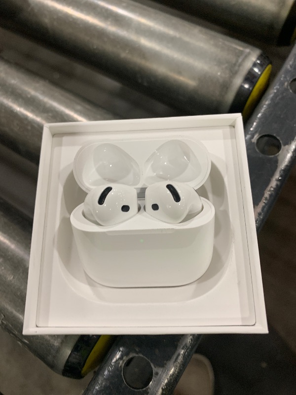Photo 1 of Apple AirPods 4 Wireless Earbuds, Bluetooth Headphones, with Active Noise Cancellation, Adaptive Audio, Transparency Mode, Personalized Spatial Audio, USB-C Charging Case, Wireless Charging, H2 Chip