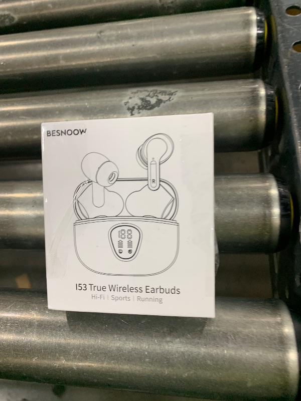 Photo 1 of Wireless Earbuds, Bluetooth 5.4 Headphones HiFi Stereo, Bluetooth Earbuds with ENC Noise Cancelling Mic, IP7 Waterproof in Ear Earphones, 48H, LED Display Ear buds for Pad Workout Sports, Grey