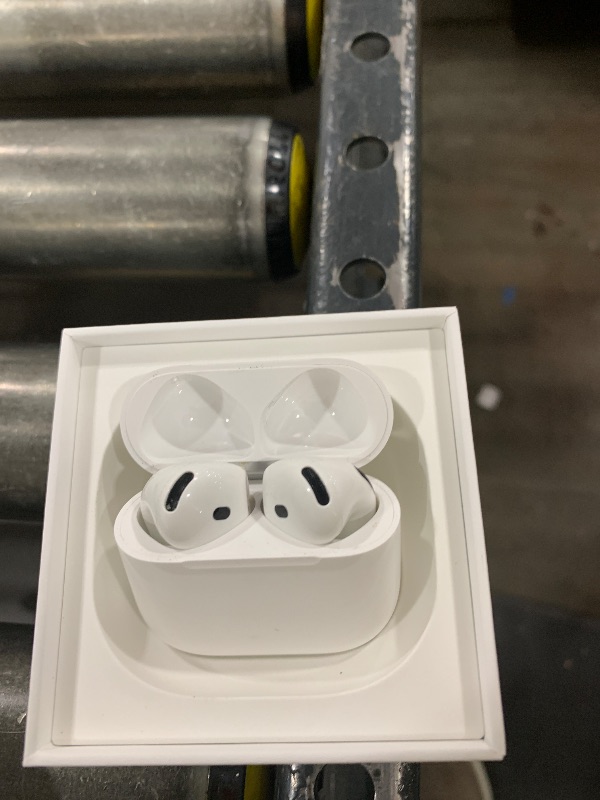 Photo 1 of Apple AirPods 4 Wireless Earbuds, Bluetooth Headphones, with Active Noise Cancellation, Adaptive Audio, Transparency Mode, Personalized Spatial Audio, USB-C Charging Case, Wireless Charging, H2 Chip *LOCKED PARTS ONLY*