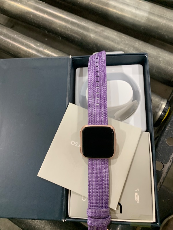 Photo 1 of Fitbit Versa Special Edition Smart Watch, Lavender Woven, One Size (S & L Bands Included)