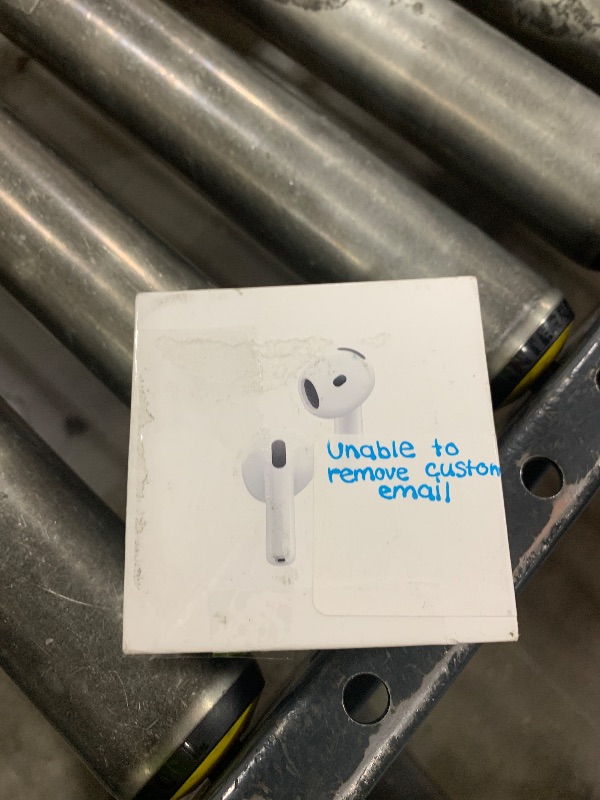 Photo 1 of Apple AirPods 4 Wireless Earbuds, Bluetooth Headphones, with Active Noise Cancellation, Adaptive Audio, Transparency Mode, Personalized Spatial Audio, USB-C Charging Case, Wireless Charging, H2 Chip *LOCKED PARTS ONLY*