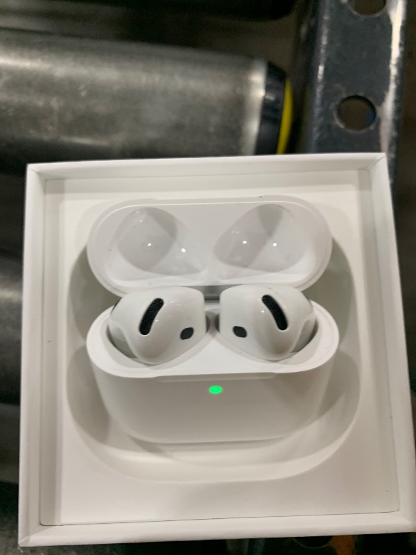 Photo 1 of Apple AirPods 4 Wireless Earbuds, Bluetooth Headphones, with Active Noise Cancellation, Adaptive Audio, Transparency Mode, Personalized Spatial Audio, USB-C Charging Case, Wireless Charging, H2 Chip *LOCKED PARTS ONLY*