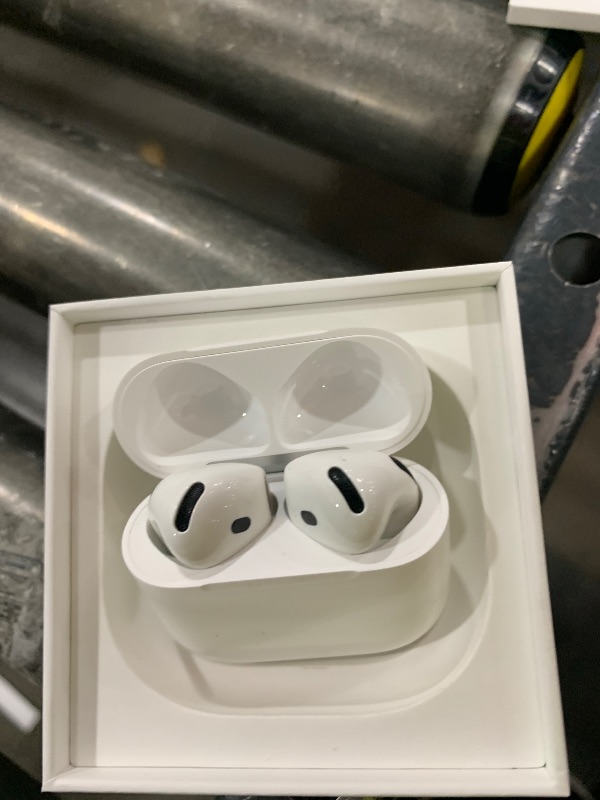 Photo 1 of Apple AirPods 4 Wireless Earbuds, Bluetooth Headphones, with Active Noise Cancellation, Adaptive Audio, Transparency Mode, Personalized Spatial Audio, USB-C Charging Case, Wireless Charging, H2 Chip *LOCKED PARTS ONLY*