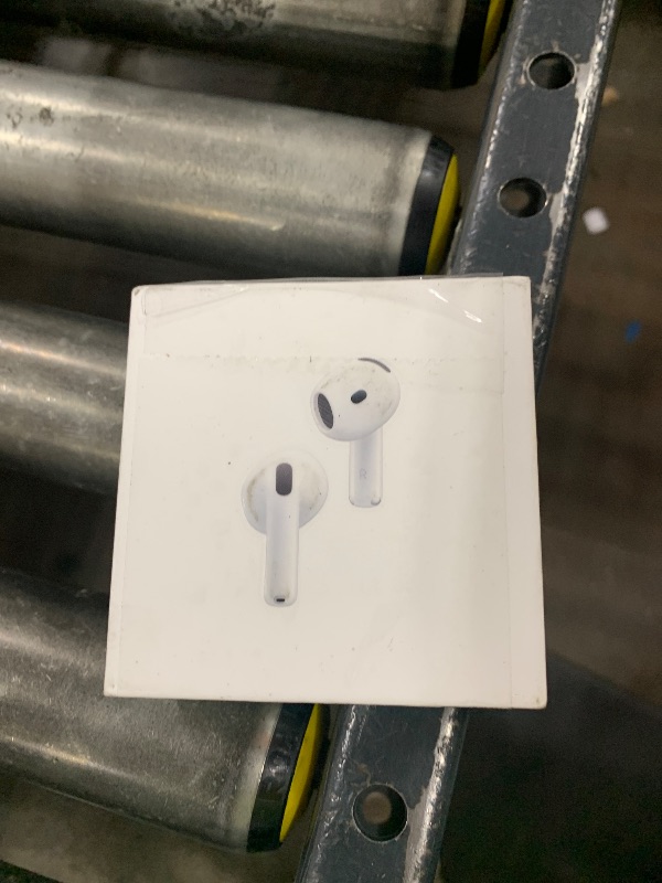 Photo 1 of Apple AirPods 4 Wireless Earbuds, Bluetooth Headphones, with Active Noise Cancellation, Adaptive Audio, Transparency Mode, Personalized Spatial Audio, USB-C Charging Case, Wireless Charging, H2 Chip *LOCKED PARTS ONLY*