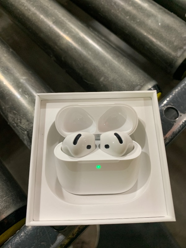 Photo 1 of Apple AirPods 4 Wireless Earbuds, Bluetooth Headphones, with Active Noise Cancellation, Adaptive Audio, Transparency Mode, Personalized Spatial Audio, USB-C Charging Case, Wireless Charging, H2 Chip *LOCKED PARTS ONLY*
