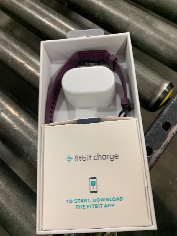 Photo 1 of Fitbit Charge 4 Fitness and Activity Tracker with Built-in GPS, Heart Rate, Sleep & Swim Tracking, Rosewood/Rosewood, One Size (S &L Bands Included)