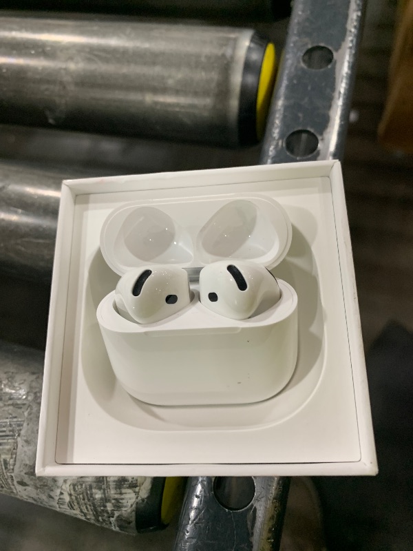 Photo 1 of Apple AirPods 4 Wireless Earbuds, Bluetooth Headphones, with Active Noise Cancellation, Adaptive Audio, Transparency Mode, Personalized Spatial Audio, USB-C Charging Case, Wireless Charging, H2 Chip