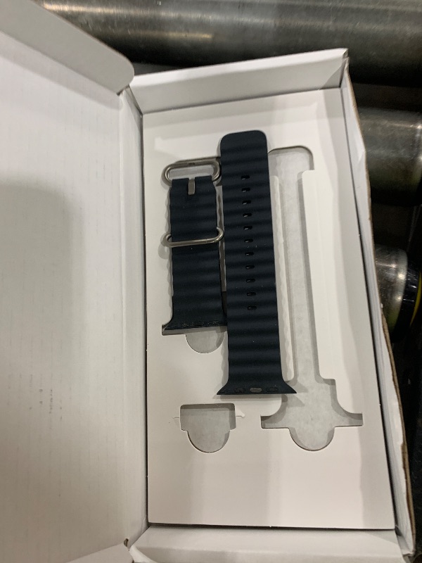 Photo 1 of Apple Watch Ultra [GPS + Cellular 49mm] Titanium Case with Midnight Ocean Band, One Size (Renewed Premium)