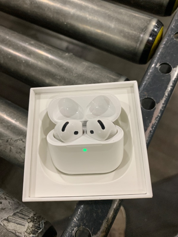 Photo 1 of Apple AirPods 4 Wireless Earbuds, Bluetooth Headphones, with Active Noise Cancellation, Adaptive Audio, Transparency Mode, Personalized Spatial Audio, USB-C Charging Case, Wireless Charging, H2 Chip