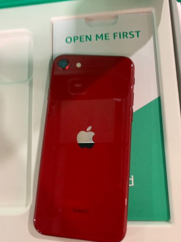 Photo 1 of Apple iPhone SE 3rd Gen, 64GB, Red - Unlocked (Premium Renewed)